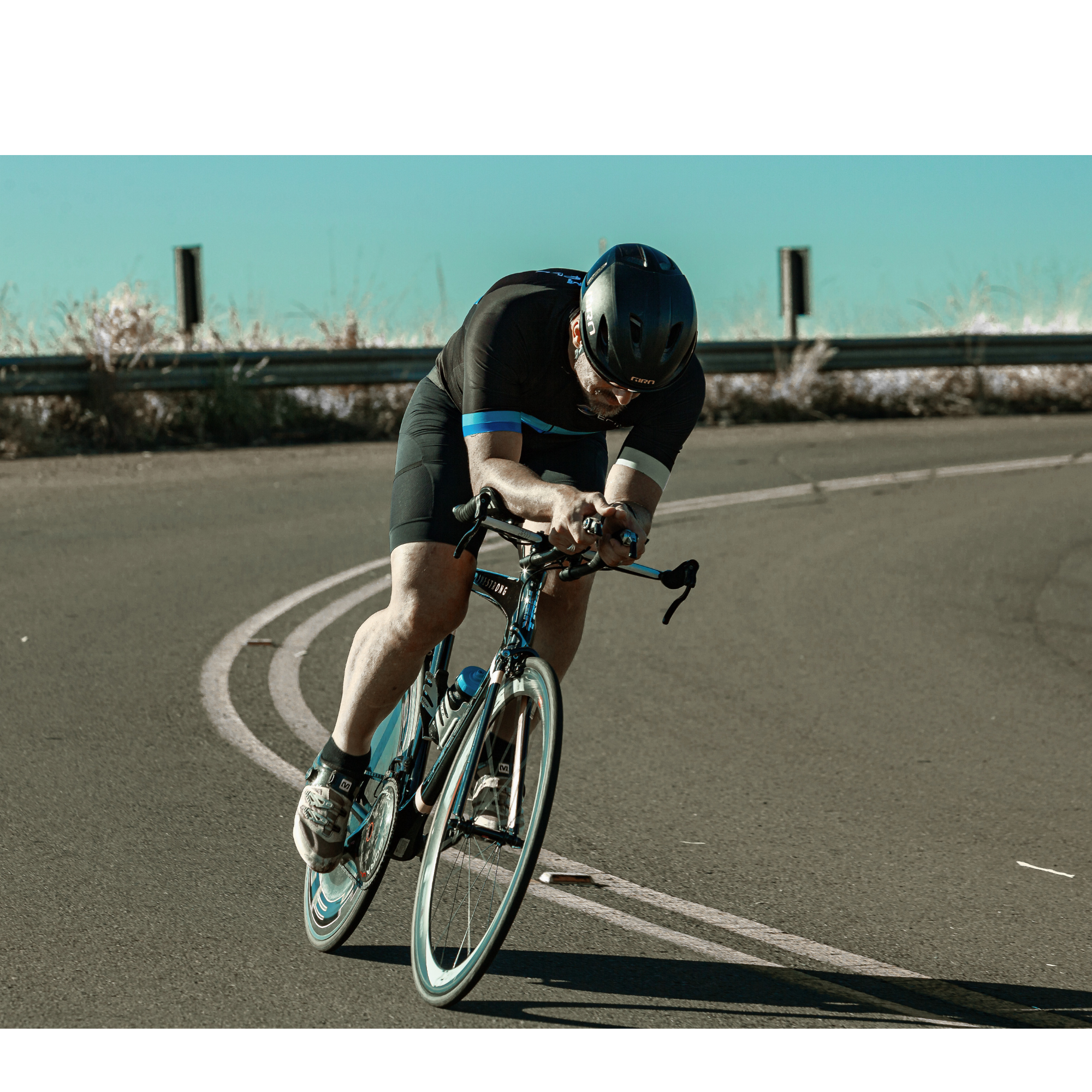 Endurance cyclist in training
