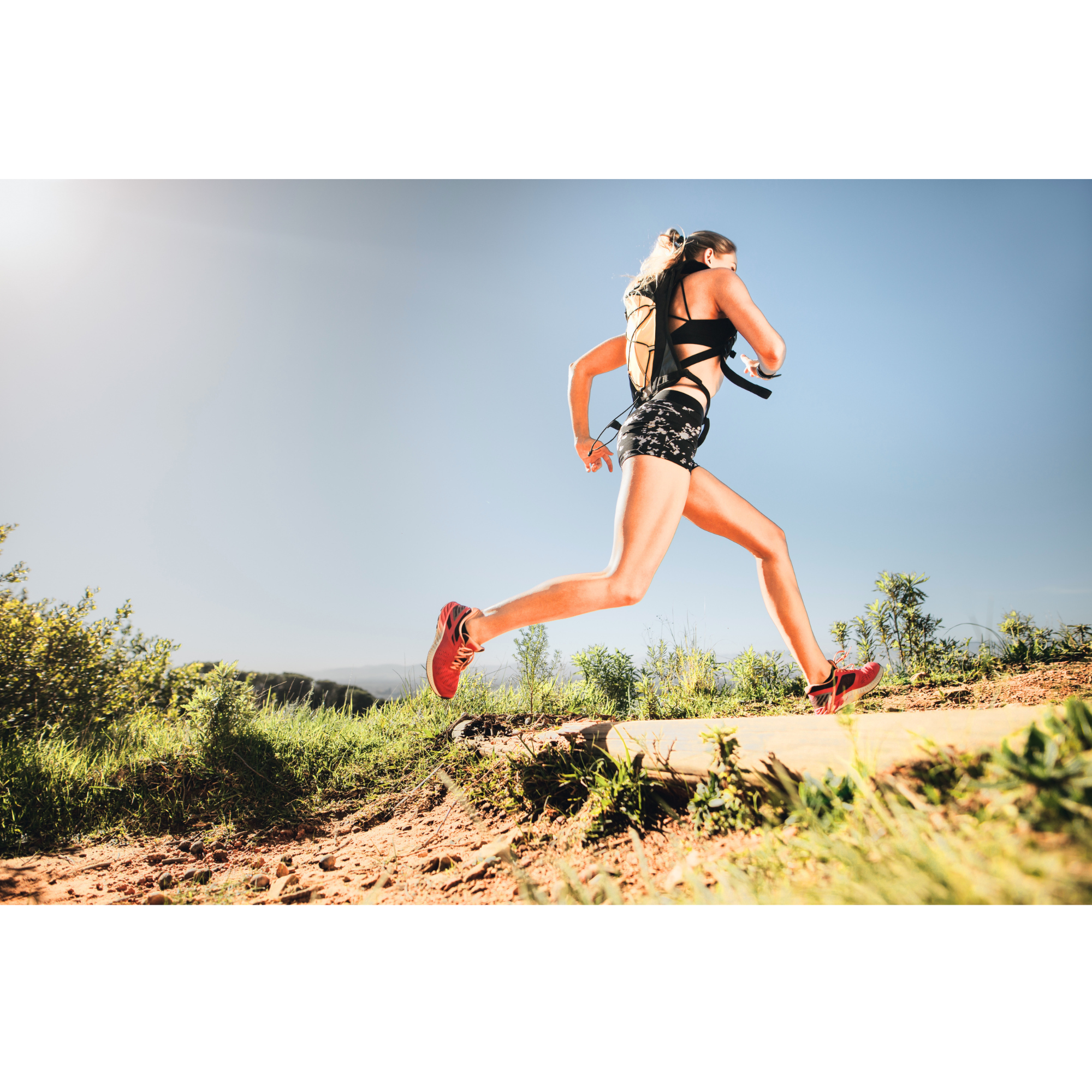 Endurance athlete running on a trail